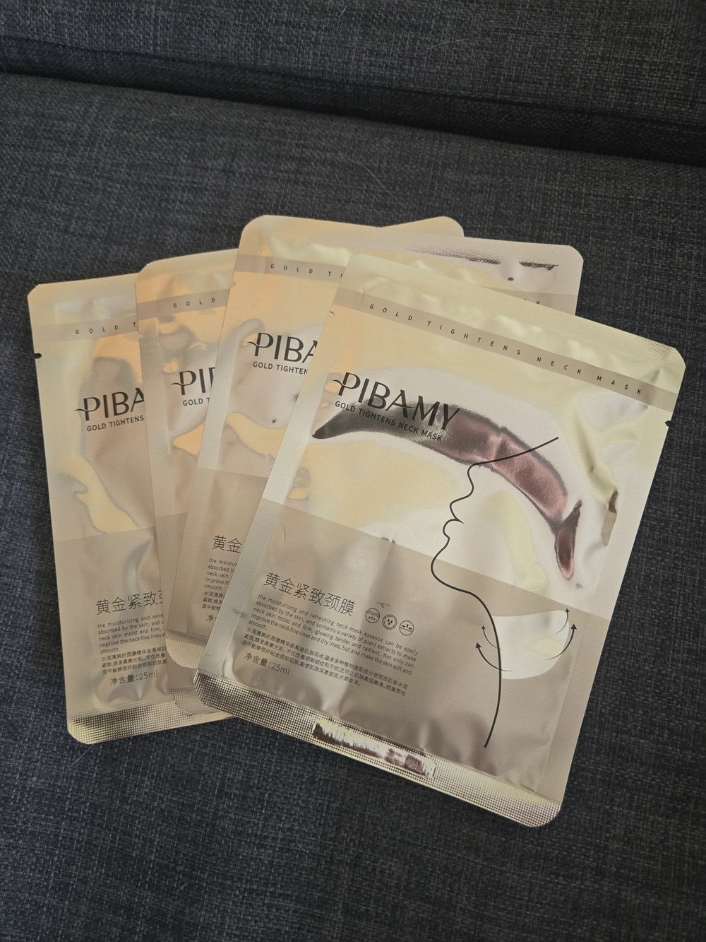 PIBAMY Gold Tightens Neck Mask - Set Of 4